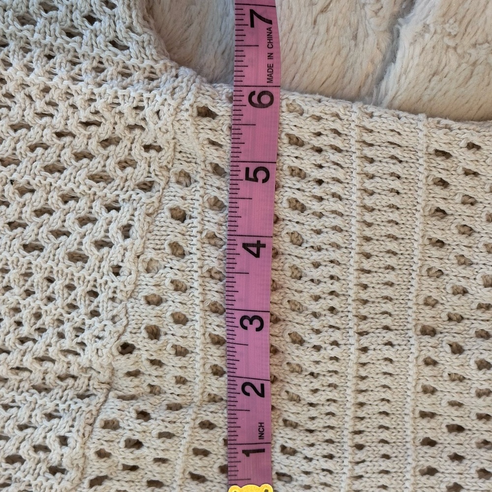 Sincerely Jules Cream Hooded Cropped Sweater XS 100% Cotton EUC - Picture 9 of 11